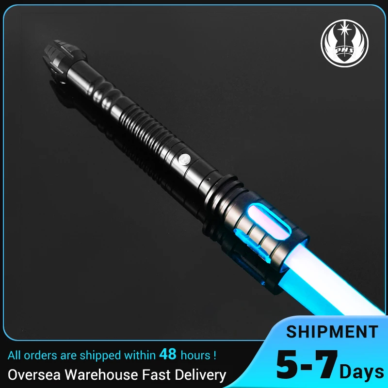 Черный металлический штырь PHS световой меч с лезвием из ПВХ и 12-цветными