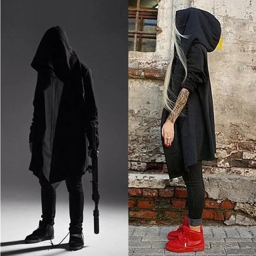 Spring Autumn 2022 Diablo Same Type Wizard Medium Long Windbreaker Male Hooded Assassin Creed Sweater Cloak Issued Hoodies