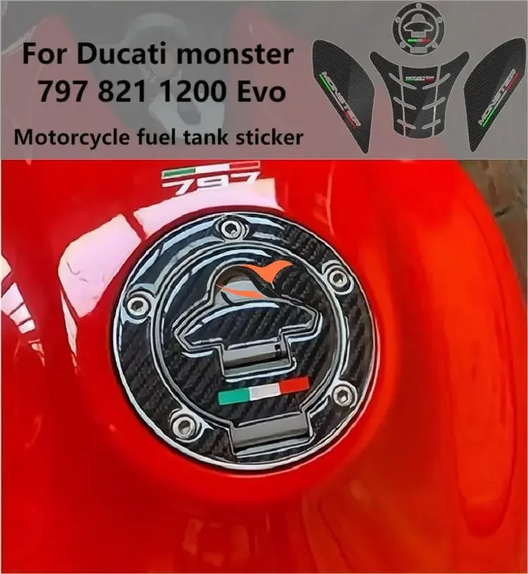 3d-наклейка для Ducati monster 797 821 1200 Evo углеродная пайка аксессуары мотоциклов
