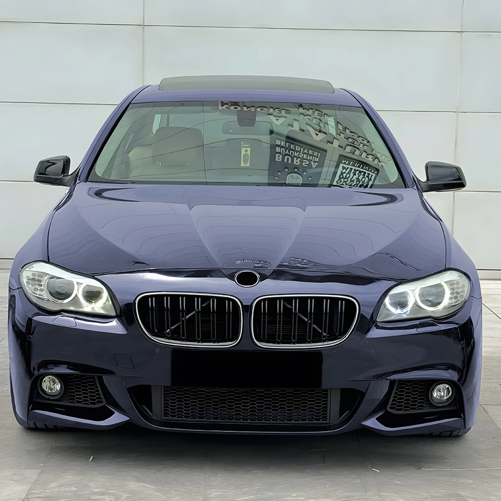 Фото Решетка радиатора с LED-подсветкой для BMW 5 серии F10 F11 520i 525i 528i 530i 535i 550i 11-17, верхняя сетка бампера/капота №3
