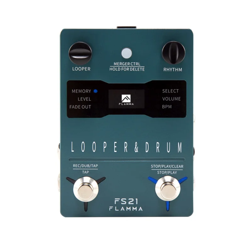 

FLAMMA FS21 Drum Machine Looper Guitar Effcts Pedal 160 Minutes Looper 100 Drum Grooves Support Software Editing with LED Screen