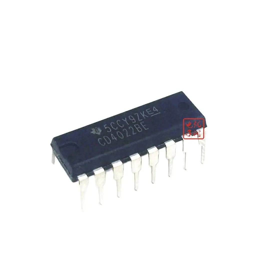 

10PCS/ CD4022BE CD4022 [New Imported Original] DIP-16 In-line Binary Counter