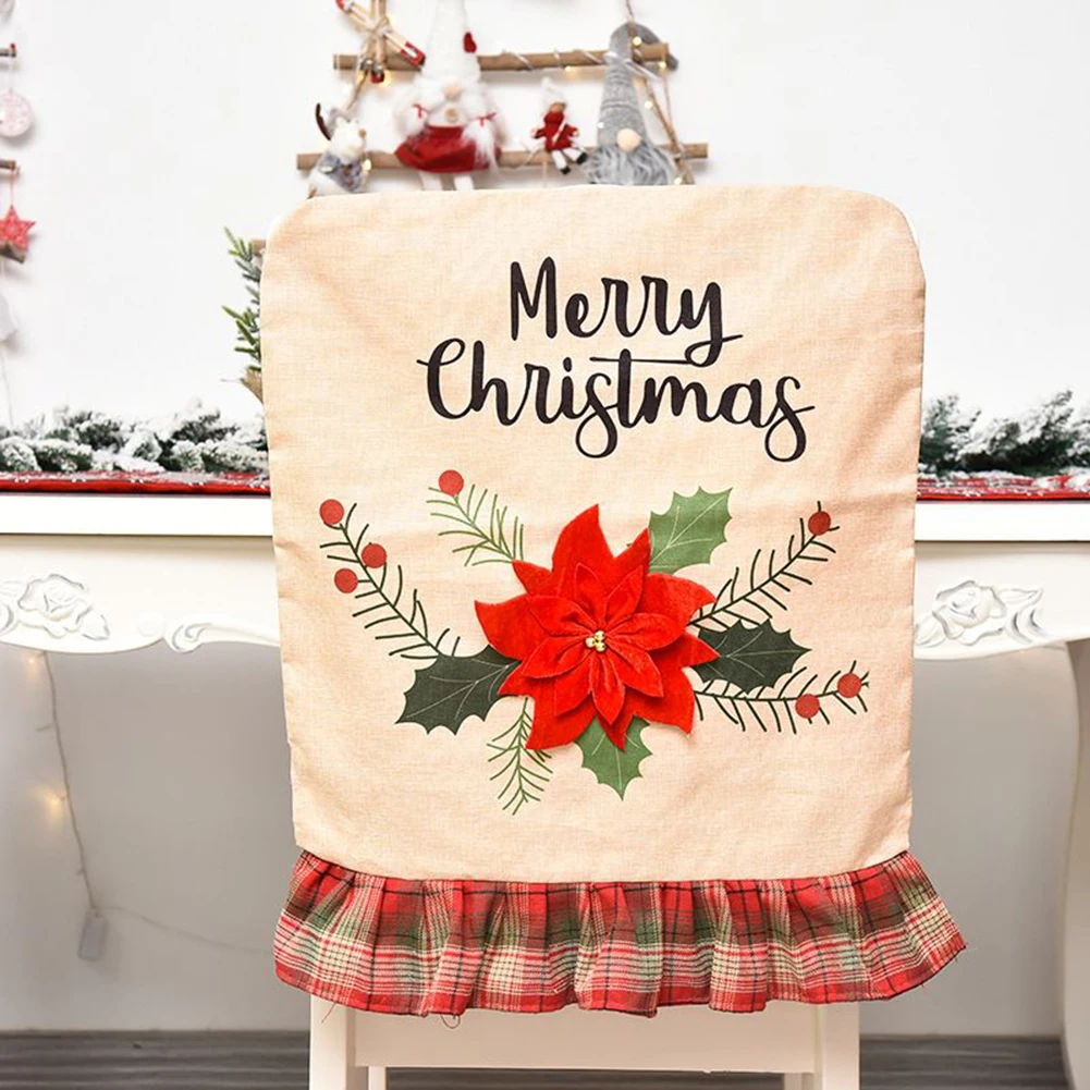 

Christmas Chair Cover Waterproof 56 X 45.5cm Comfortable Decor Dining Eco-friendly For New Year Home Brand New