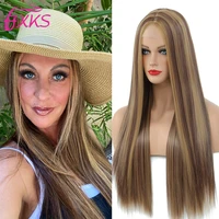 brown long straight synthetic lace wigs gray 99j blonde color lace wigs long wavy hair lace wigs 26inch natural hairline fxks