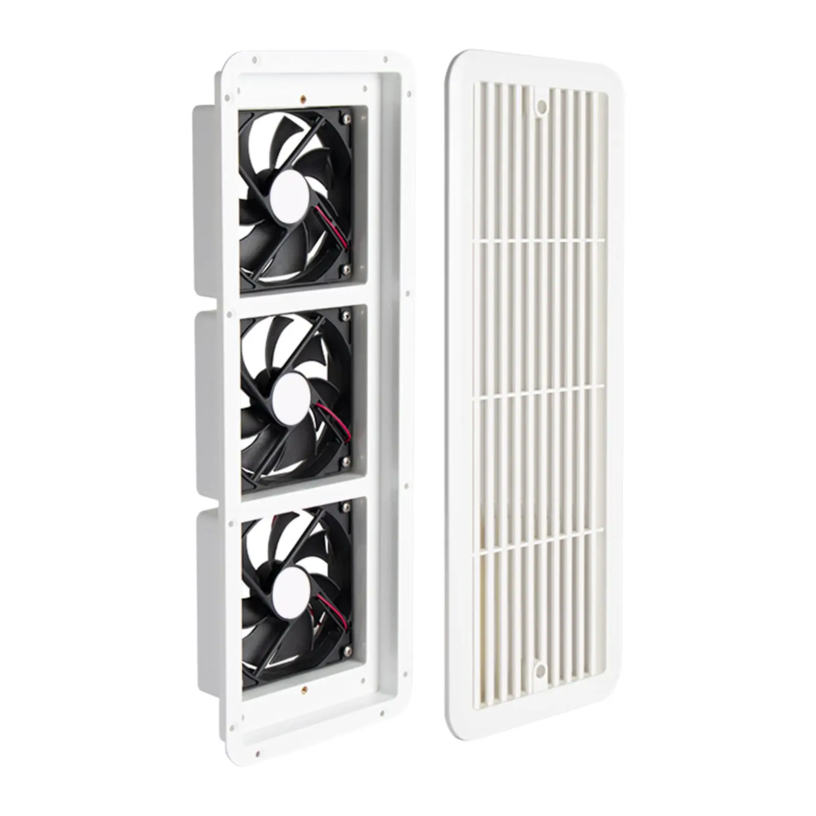 Rack Mounted Cooling Fan with Speed Controller Multifunction for Fridge Vent Ventilation Grille Caravan Motorhome Cabinets