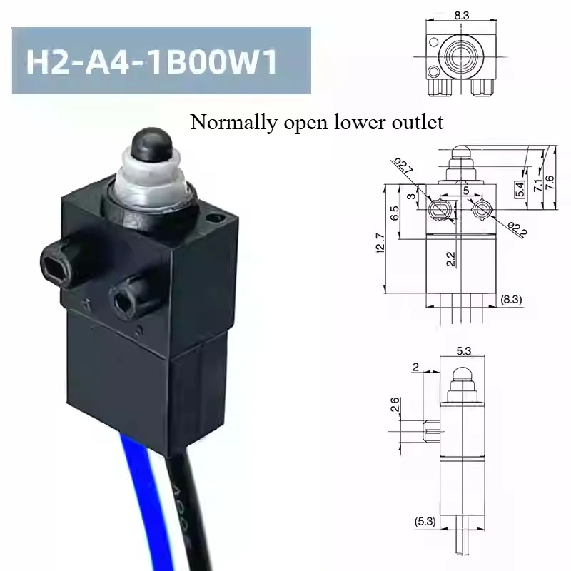 8,3*5,3*7 маленький микропереключатель IP67 водонепроницаемый большой ход автомобильный переключатель электромагнитного замка SPVQ8
