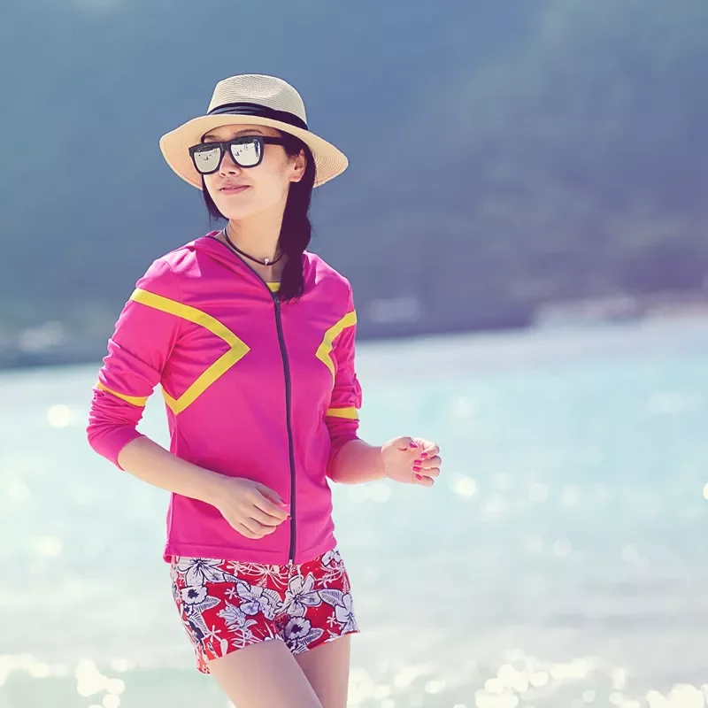 

Summer Lady Hooded Screen Skin Clothes Outdoor Sandy Beach Fishing Travel Camping Hiking Shirt Women Sports Anti-UV Tops