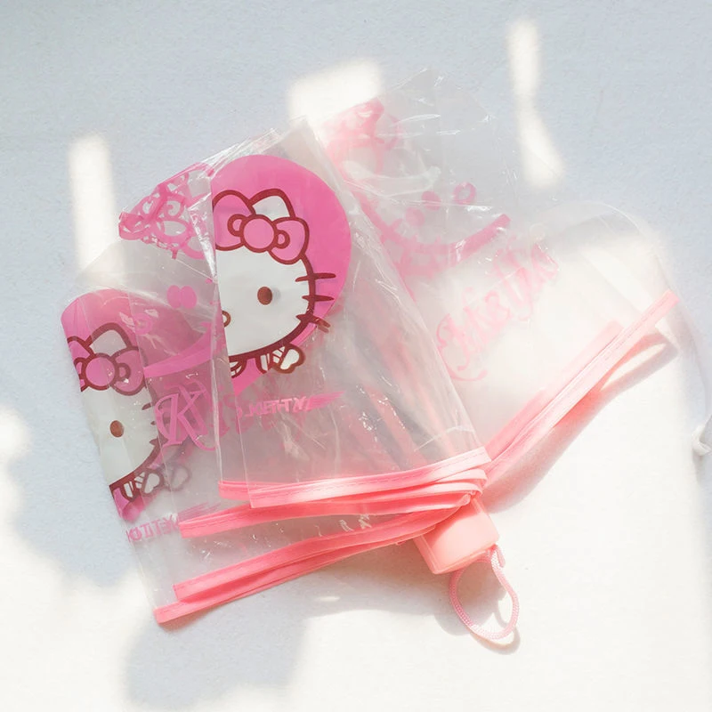 Высококачественный полностью автоматический прозрачный зонт Hello Kitty модный
