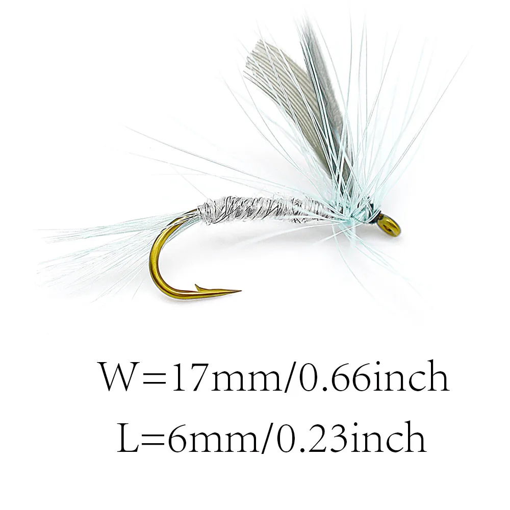 MNFT 10 шт. серые крылатые сухие приманки для ловли форели Mayfly нахлыстом синие