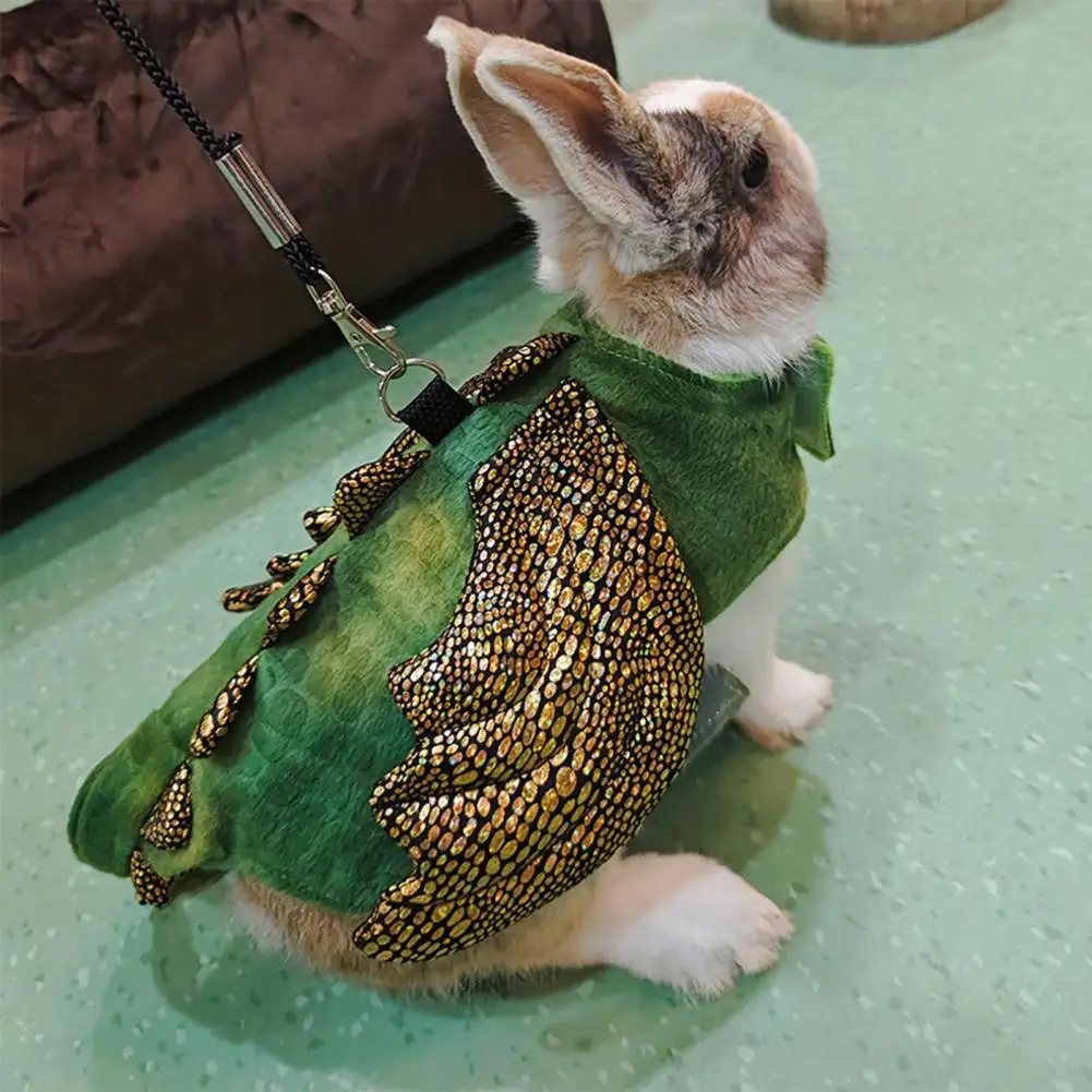 

Dinosaur Pet Outfit Adorable Costume Funny Dragon T-shirt Vest for Pet Lizards Adjustable Breathable Stylish Small for Pets