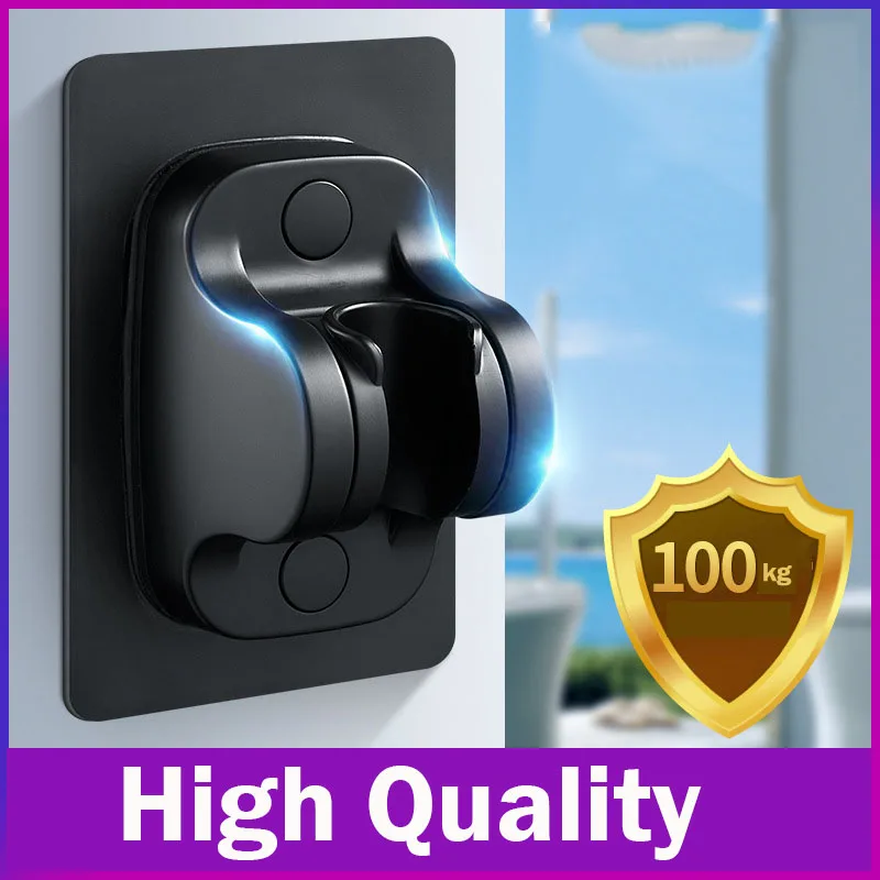 

Suction Cup Shower Holder Adjustable Shower Head Holder Nozzle Handheld Holder Punch-Free 90 Degree Rotation Shower Bracket