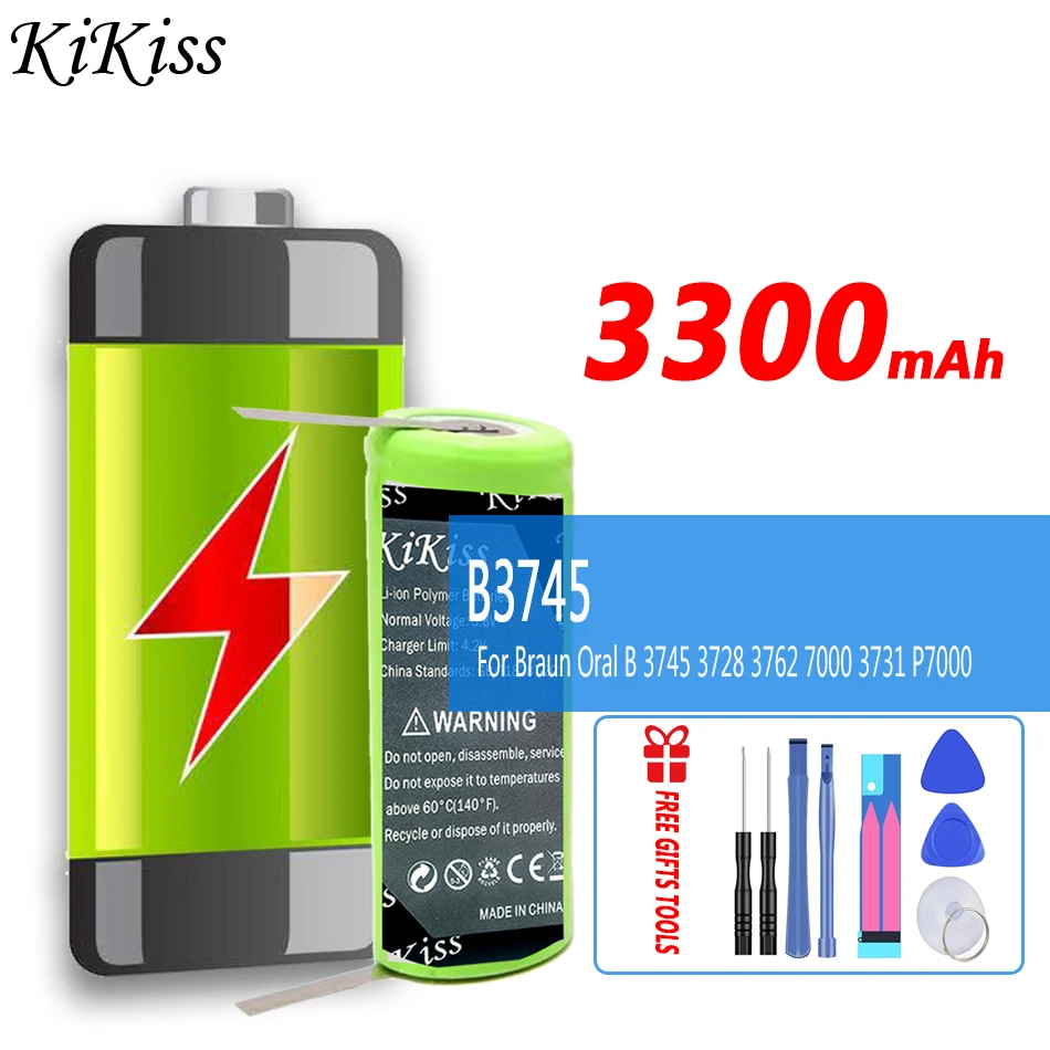 ΠΠΊΠΊΡΠΌΡΠ»ΡΡΠΎΡ KiKiss Π±ΠΎΠ»ΡΡΠΎΠΉ Π΅ΠΌΠΊΠΎΡΡΠΈ 3300 ΠΌΠΡ Π΄Π»Ρ ΡΠ»Π΅ΠΊΡΡΠΈΡΠ΅ΡΠΊΠΎΠΉ Π·ΡΠ±Π½ΠΎΠΉ ΡΠ΅ΡΠΊΠΈ Braun Oral B 3745 3728 3762 7000 3731 P7000 D25 D28, Π±Π°ΡΠ°ΡΠ΅ΠΈ 1,2 Π² ΠΠΊΠΊΡΠΌΡΠ»ΡΡΠΎΡ KiKiss Π±ΠΎΠ»ΡΡΠΎΠΉ Π΅ΠΌΠΊΠΎΡΡΠΈ 3300 ΠΌΠΡ Π΄Π»Ρ ΡΠ»Π΅ΠΊΡΡΠΈΡΠ΅ΡΠΊΠΎΠΉ Π·ΡΠ±Π½ΠΎΠΉ ΡΠ΅ΡΠΊΠΈ Braun Oral B 3745 3728 3762 7000 3731 P7000 D25 D28, Π±Π°ΡΠ°ΡΠ΅ΠΈ 1,2 Π²