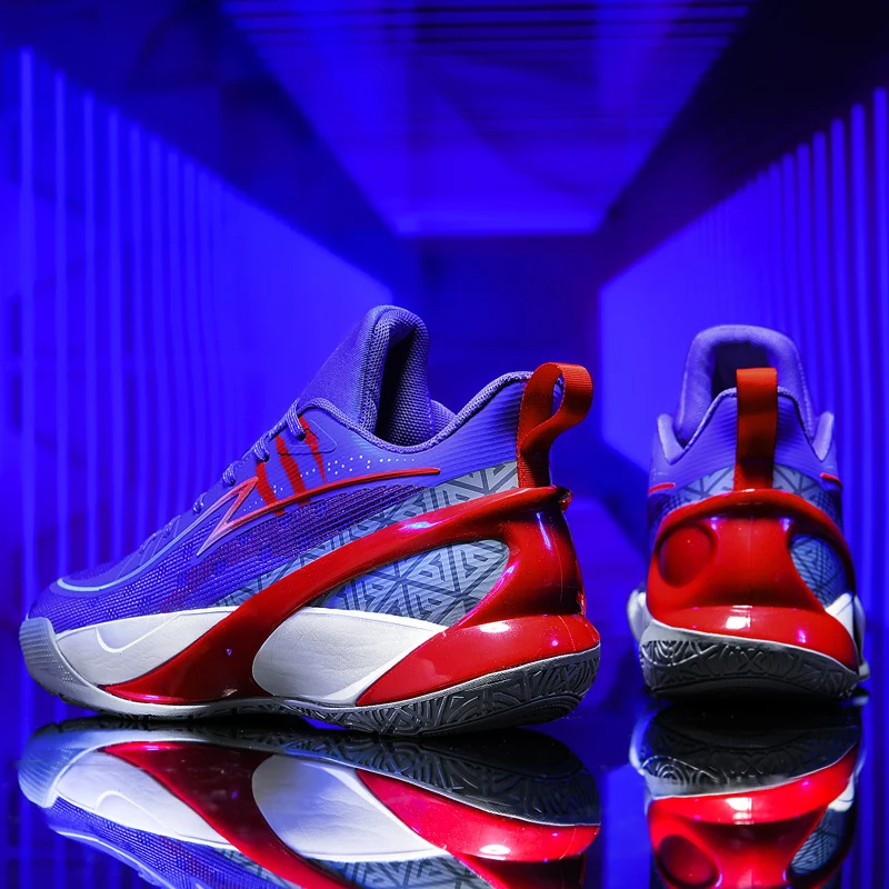 Brand Fashion Purple Men Professional Basketball Shoes Cushioning Non-Slip Sport Shoes Trainer Women Athletic Basketball Sneaker