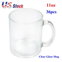 calca 36pcspack 11oz sublimation blanks clear glass mug personalized diy printing custom blank transparent glass beer cup gifts