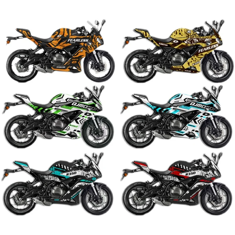 

For QJMOTOR Race 350 400 Motorcycle Fuel Tank Pads Protector Sticker TPU Rubber Knee Grip Traction Side Pad Motorcycle Styling