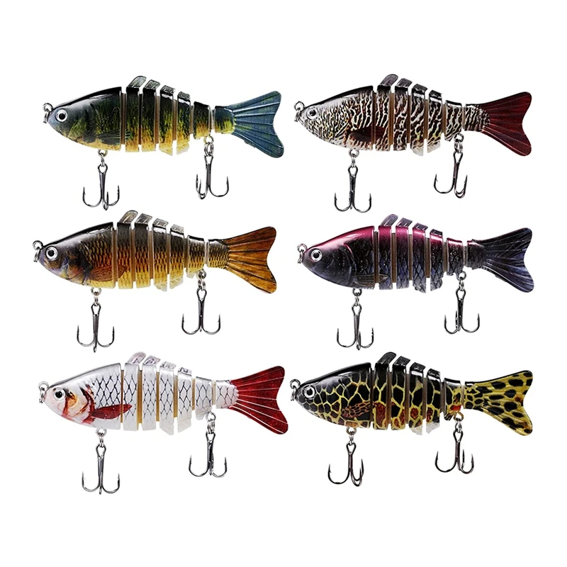 

Quality 6Pcs Fishing Lures, Fishing Lures For Bass, Topwater Trout Lures, Multi Jointed Swimbaits, Robotic Fishing Lures