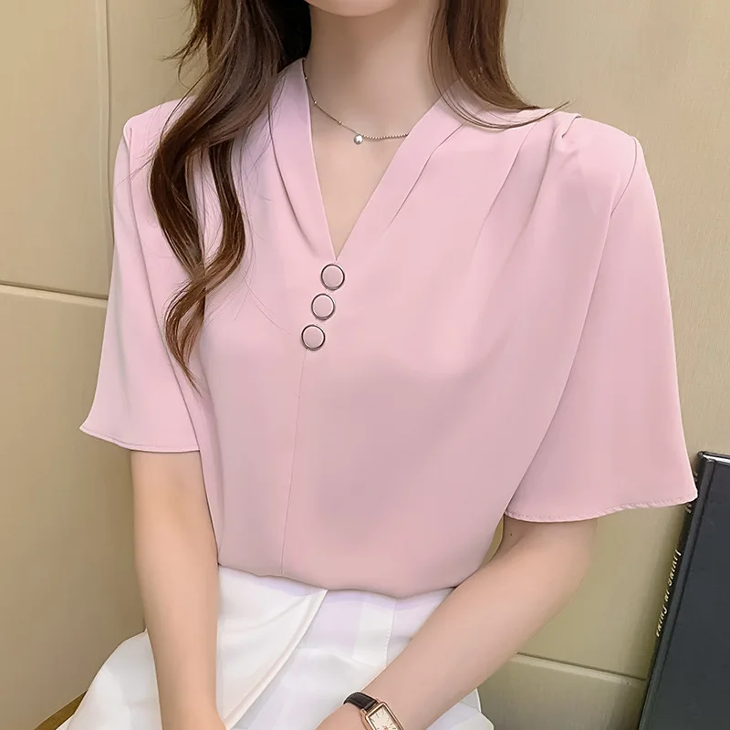 

Women's 2022 Summer New Women's Loose Short Sleeve Women's Shirt Black