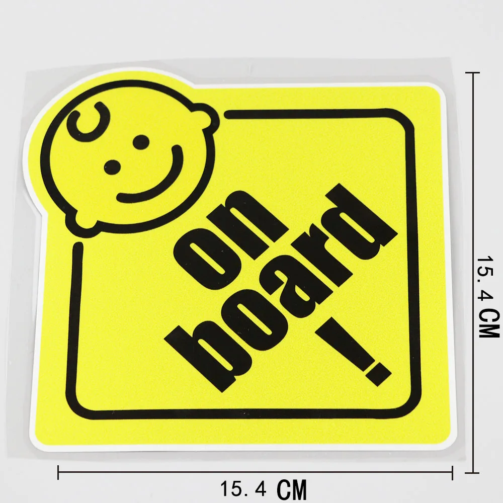 

1 Piece 15.4CMX15.4CM Baby on board Car Decal Beautiful Pvc Sticker