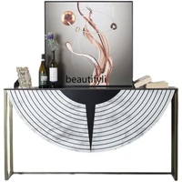 cxh console metal foot stand console tables light luxury modern minimalist corridor decorative table against the wall