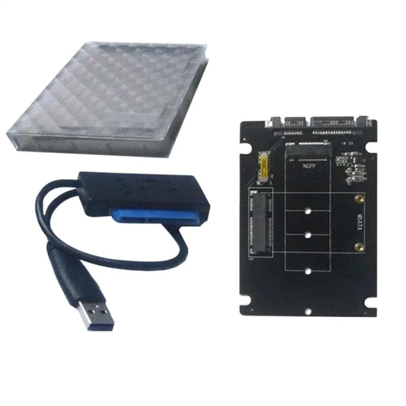 

MSATA To SATA 3.0 Adapter Card USB3.0 Easy Drive Cable M.2 NGFF To SATA To USB3.0 Converter Adapter Cable