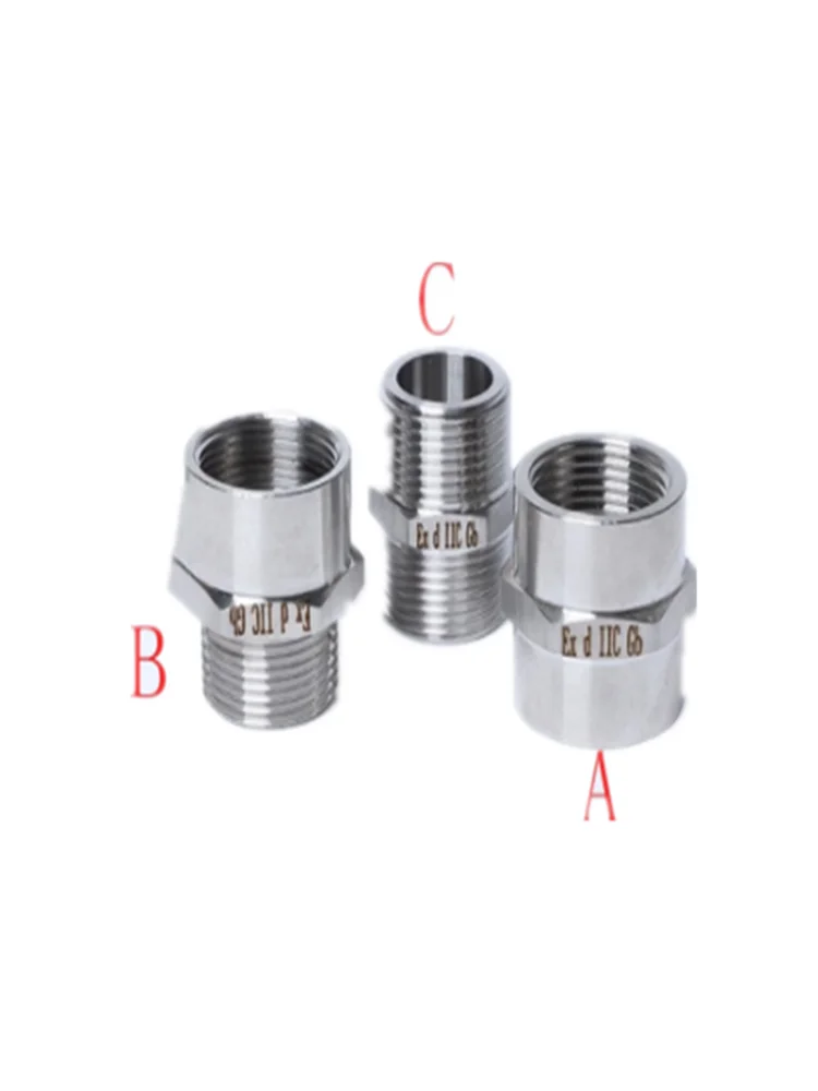 

1PC 304 stainless steel explosion-proof pipe joint reducer BGJ to wire inner and outer wire G thread