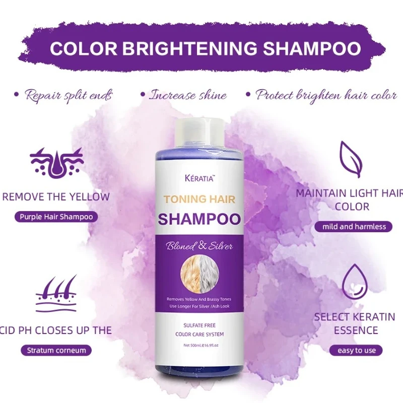 Профессиональный Желтый Шампунь Для удаления Волос после окрашивания 500 мл