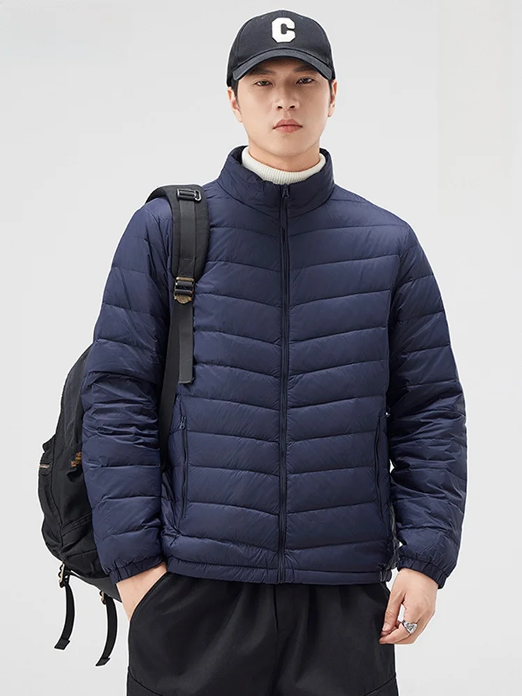 Мужская хлопковая стеганая куртка с воротником-стойкой зима 2024 новая утолщенная