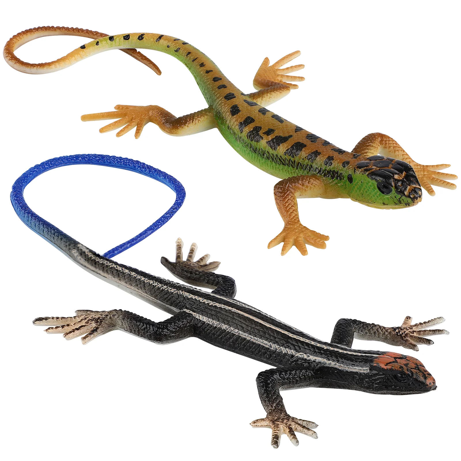 

2pcs Realistic Lizard Toys Artificial Plastic Lizards Trick Lizard Figurine Toys Fake Reptile Models