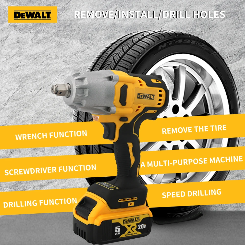 Dewalt беспроводной бесщеточный ударный электрический ключ бытовые