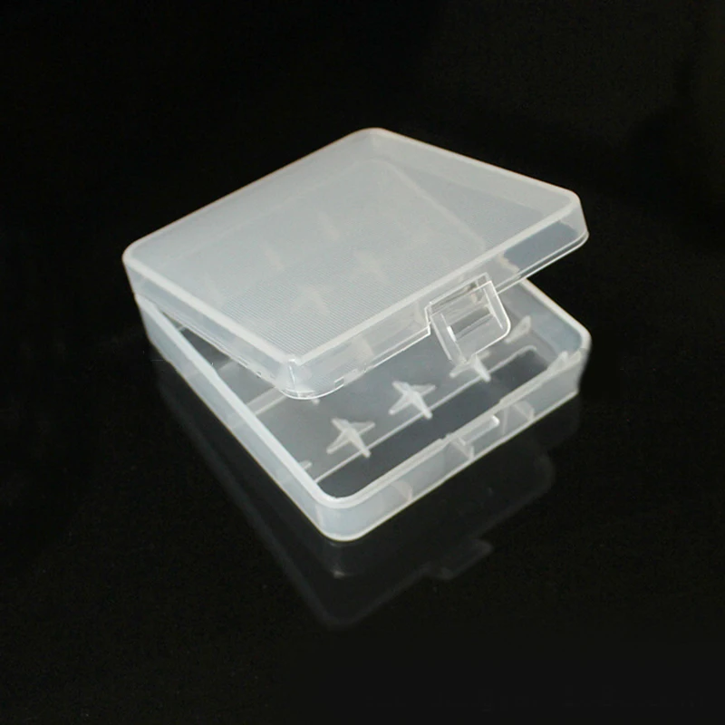 New Colorful Plastic Battery Holder Case 4 AA AAA Hard Plastic Storage Box Cover For 14500 Battery Organizer Container images - 6