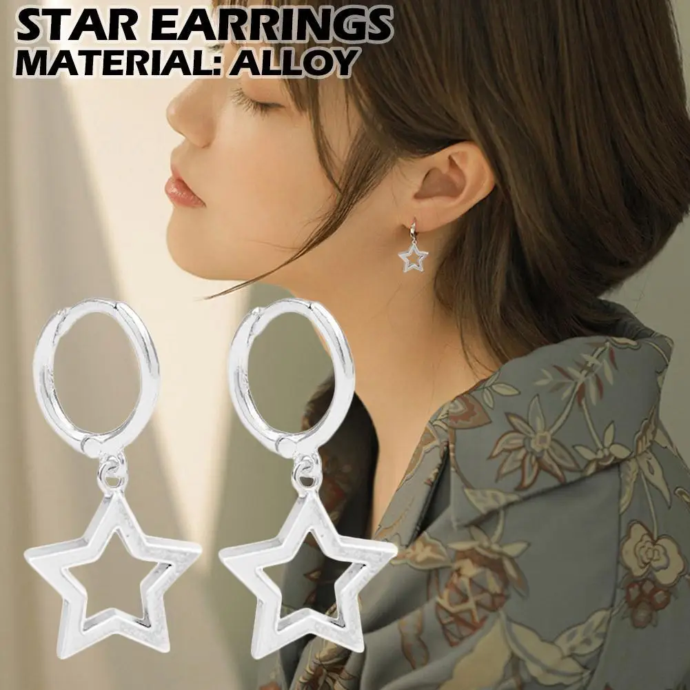 

Creative Fashion Star Earrings Tremella Earrings Gifts For Women Gift Holiday Jewelry Cute Mini Little Star Earrings 2.6cm*1.2cm