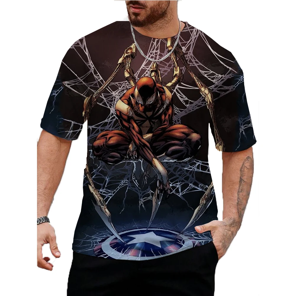 Disney Marvel Spider Man T-shirts Men's Street Summer Fashion Men Women Casual T-shirt Streetwear Aesthetic Hipster Tshirt Top