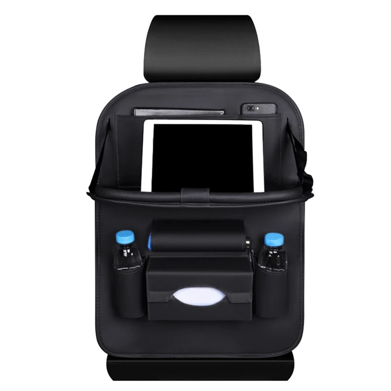 

G99F Backseat Car Organizer Protectors Kick Mats Storage Bag with Tablet Holder Pockets for Kids Toddlers Travel Accessories