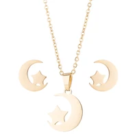 toocnipa new simple star moon pendant necklace for women bijoux stainless steel jeweley sets pentagram charm jewelry accessories