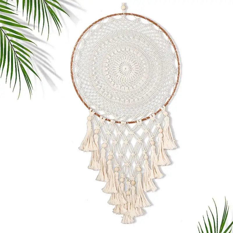 

Style Dream Catcher Wall Hanging Macrame Handmade Tassels Pendant Dreamcatcher For Apartment Girl Bedroom Decoration