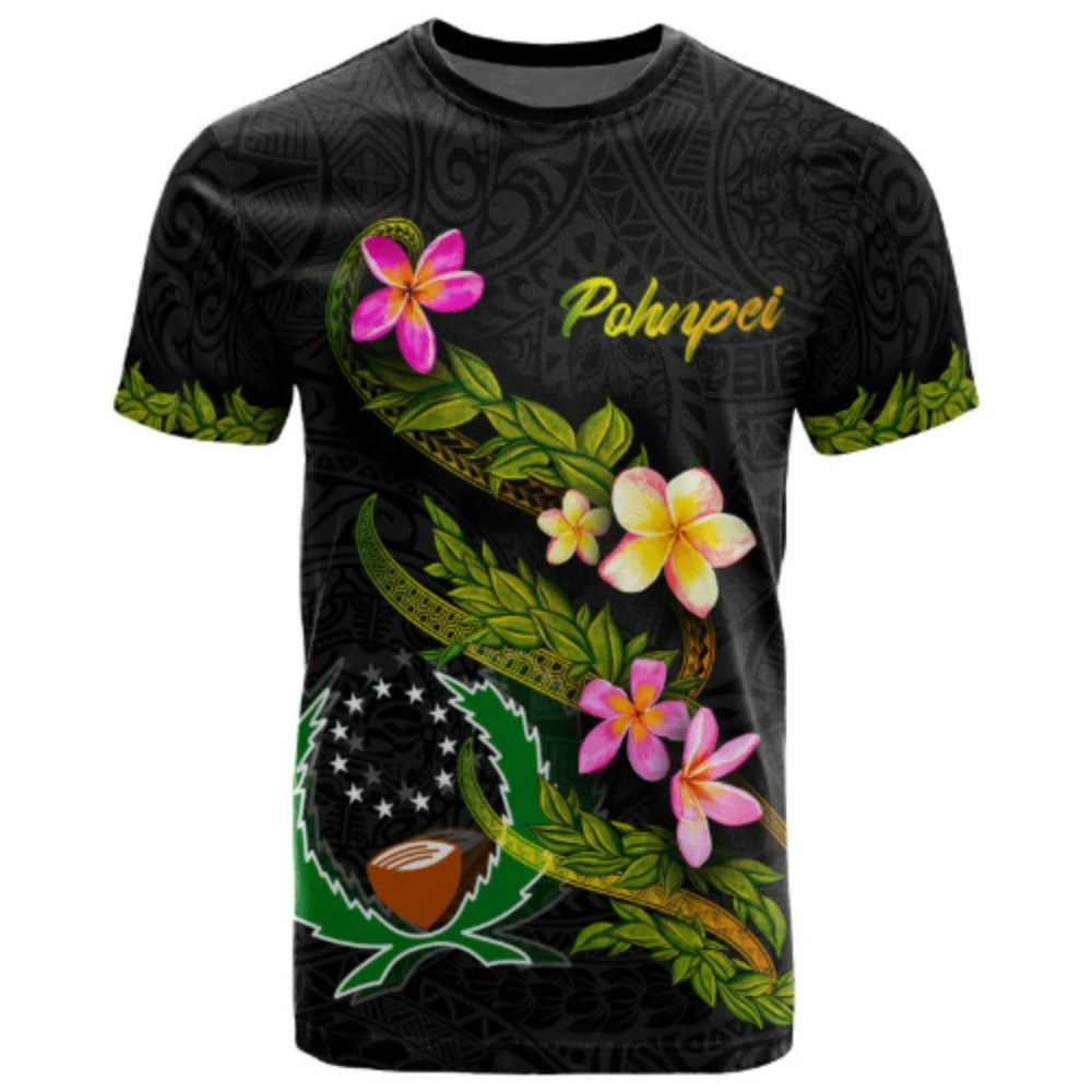 

2022POHNPEI Summer New 3D Printed POHNPEI 3D T Shirts Men Women Polynesian Streetwear Vintage Harajuku Loose Short Sleeve T Shir