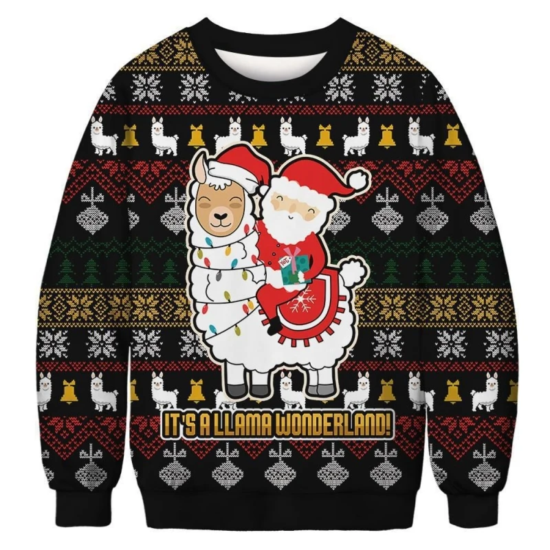 Забавный Рождественский свитшот для мужчин модная 3d футболка с графическим