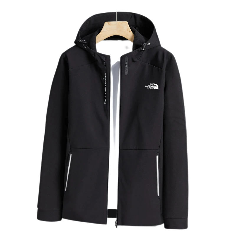 

Men's Thick Warm Waterproof and Windproof Brand Jacket Elastic Breathable Man Wear-Resistant Soft Shell Sports Outwear