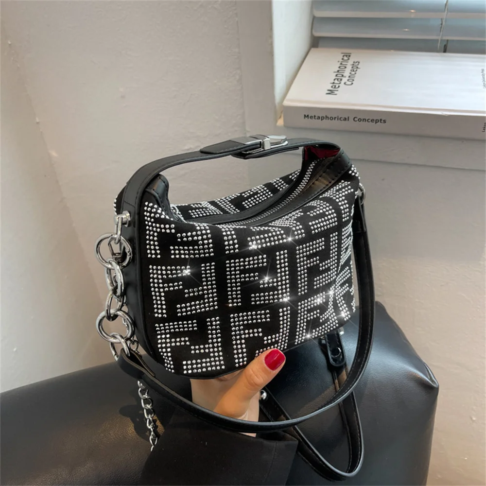 

Diamond bag women's new summer water diamond portable bag ins foreign style net red girl Single Shoulder Messenger Bag
