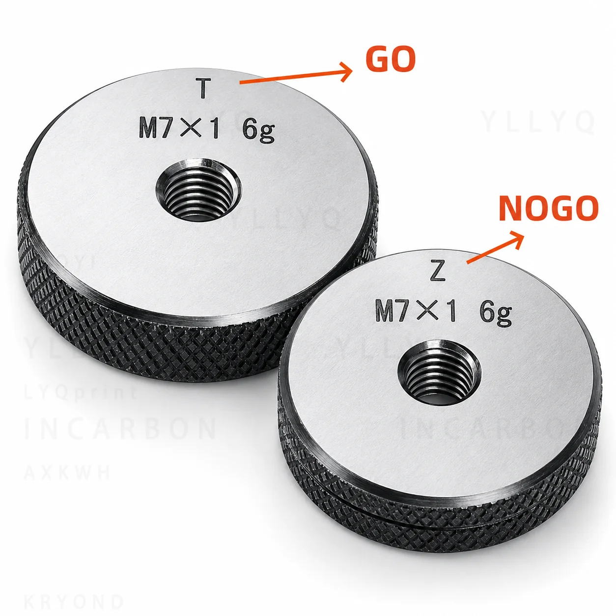 Фото 1 НАБОР GO NOGO 6g Метрический калибр для измерения тонкой резьбы M16-M21.5, нестандартный инструмент для измерения винтов M16 M17 M18 M19 M20 M21 M21.5 RH №3