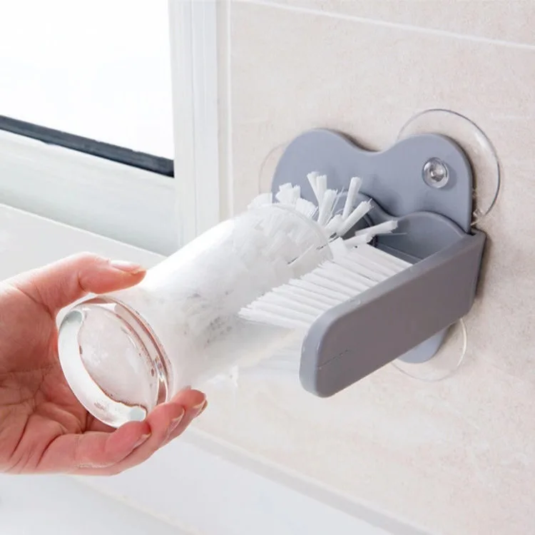 

Sink Water Bottle Cleaning Brush Glass Cups Goblet Mugs Cleaner Strong Suction Lazy Use Clean Brush for Cup Glass Bar Home Tools