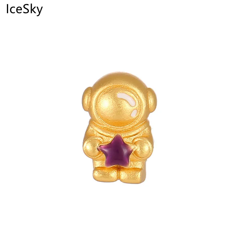 

Ancient Craft Gold Beads Scattered Beads Sand Gold Transfer Beads DIY Bracelet Accessories Pendant Astronaut Shape Accessories