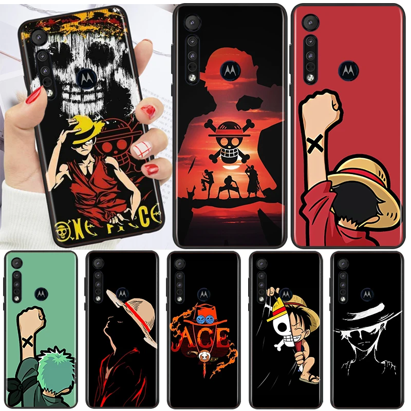 

Japanese One Piece Luffy For Motorola Moto G G60 G60S G50 G40 G9 G10 E7i E6S Power Edge 20 E20 2021 X3 S Pro Black Phone Case