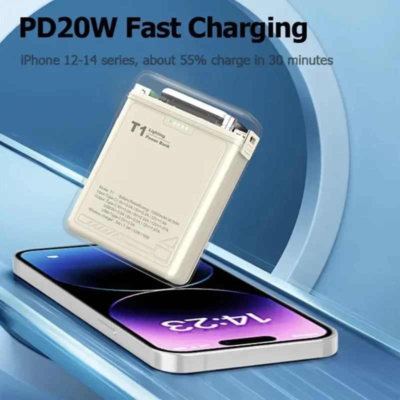 Магнитный беспроводной блок питания для Magsafe внешняя резервная батарея ночник