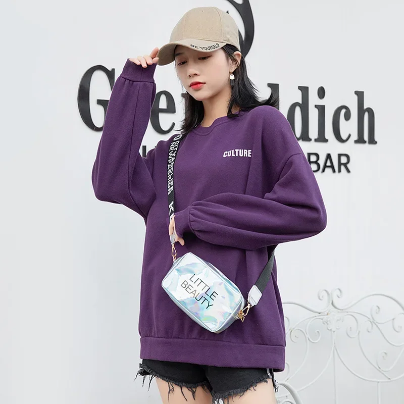 

Small Women Laser Crossbody Bag Messenger Shoulder Bag PVC Jelly Small Tote Messenger Candy Colors Bags Laser Holographic