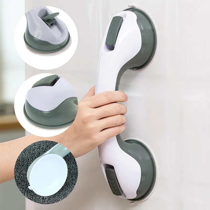 

Shower Handle Safety Helping Handle Anti Slip Support Toilet Bathroom Safe Grab Bar Handle Vacuum Sucker Suction Cup Handrail