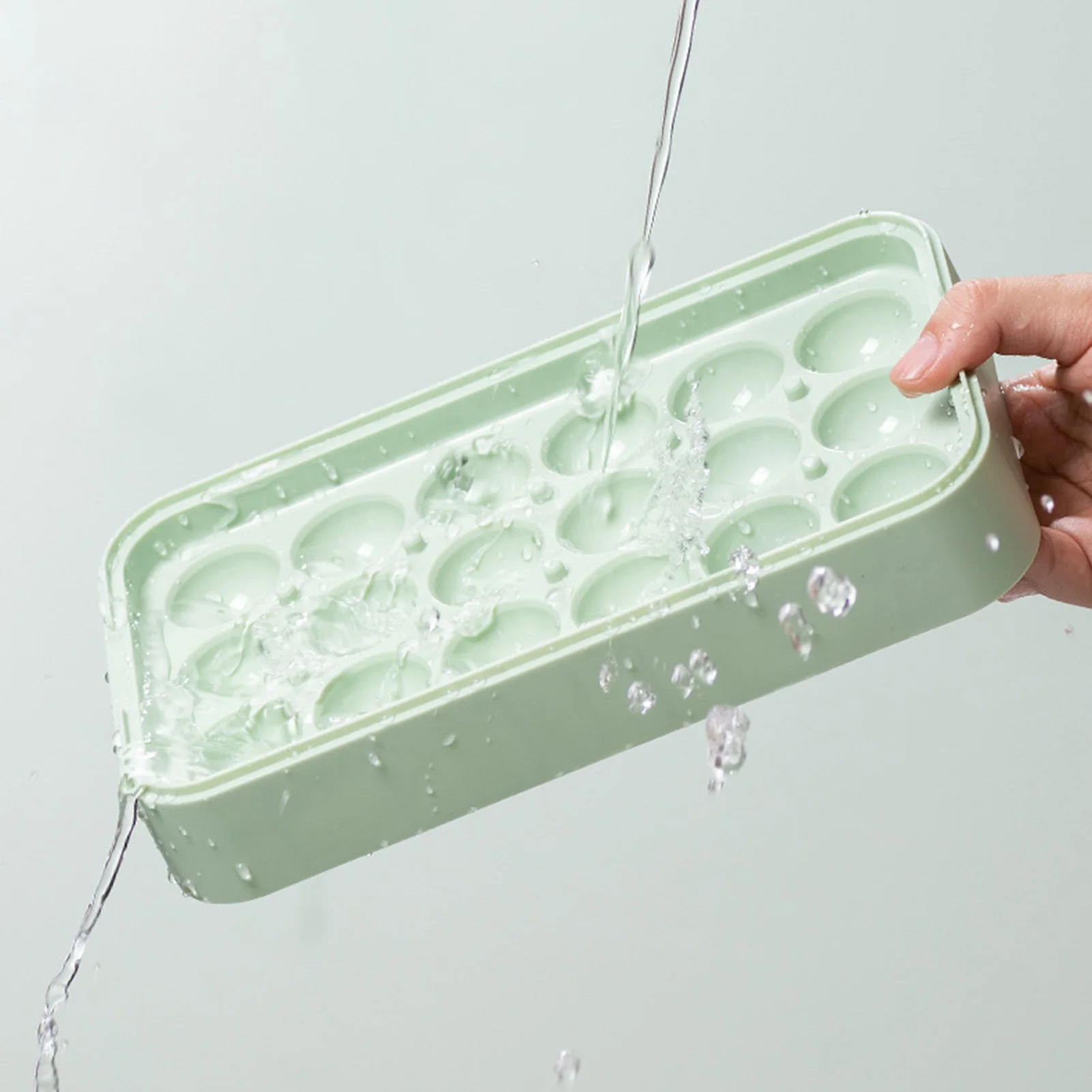 

Ice Trays For Freezer With Bin Ice Cube Tray With Lid Silicone Ice Tray Comes With Ice Container Scoop And Cover Release Ice Box