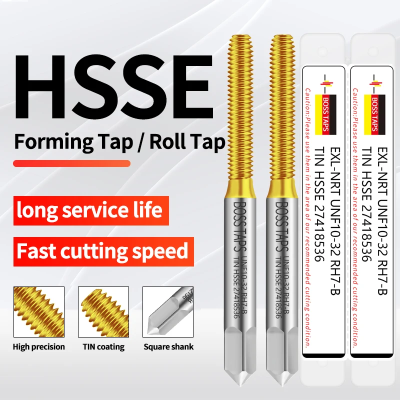 BOSS TAPS HSSE-M42 Стандартный рулонный метчик JIS UNF 0-80 1-72 2-64 5-44 8-36 10-32 12-32 1/4 5/16 3/8 Метчики