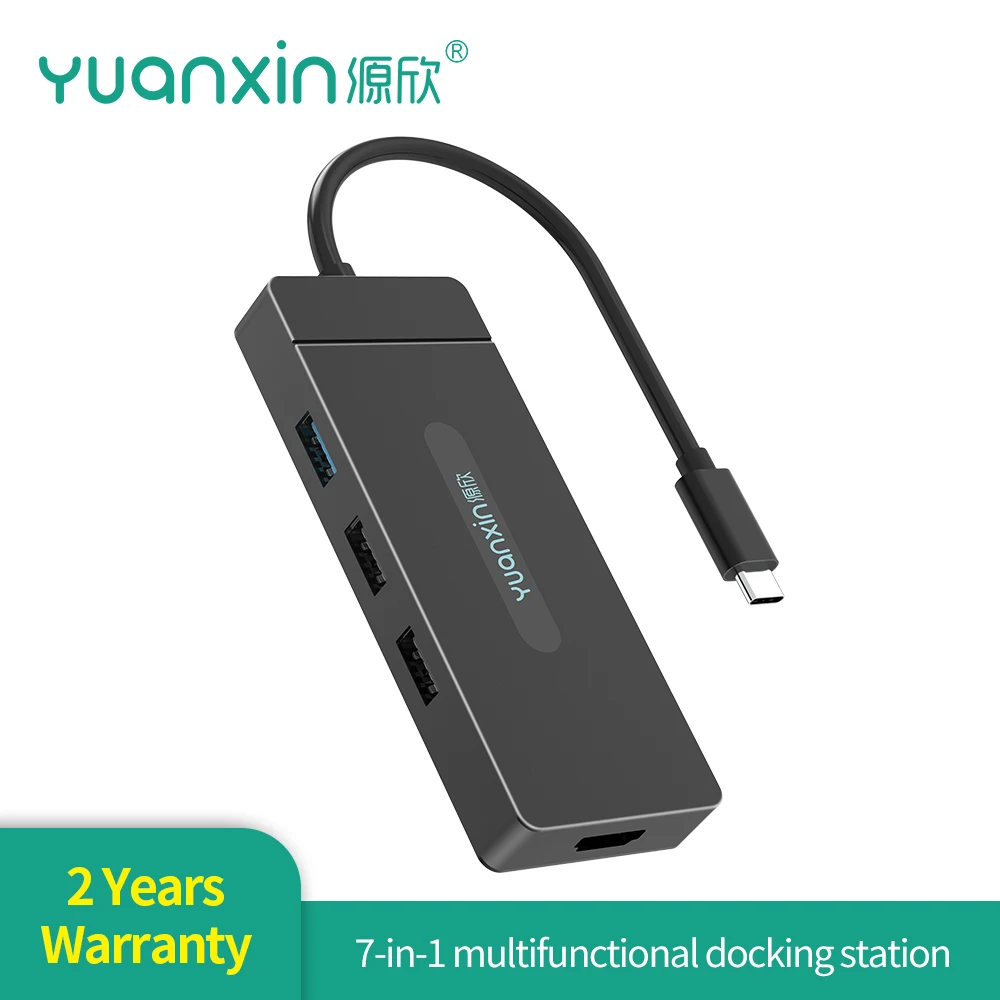 

Yuanxin Docking Station Type C HUB to 4K30Hz HDMI-compatible USB 3.0 Adapter PD100W Charge For Macbook Pro Laptop Accessories