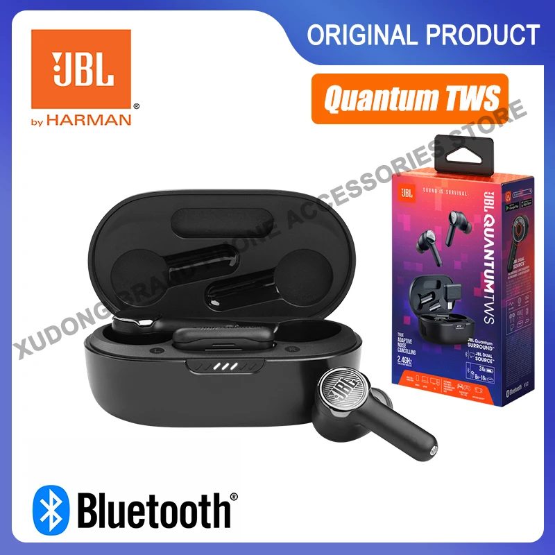 

Оригинальные беспроводные Внутриканальные наушники JBL Quantum TWS, Bluetooth 5,2, шумоподавляющие Игровые наушники IPX4, водонепроницаемые с микрофоном